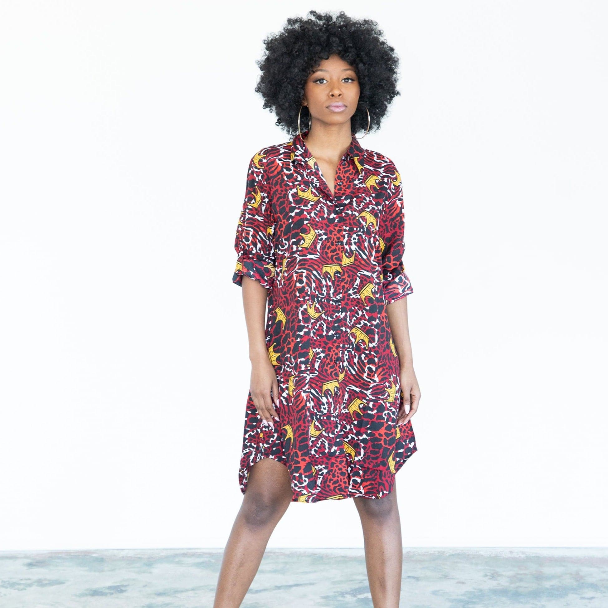 Safari Queen Tunic Shirt Dress - Izzy & Liv