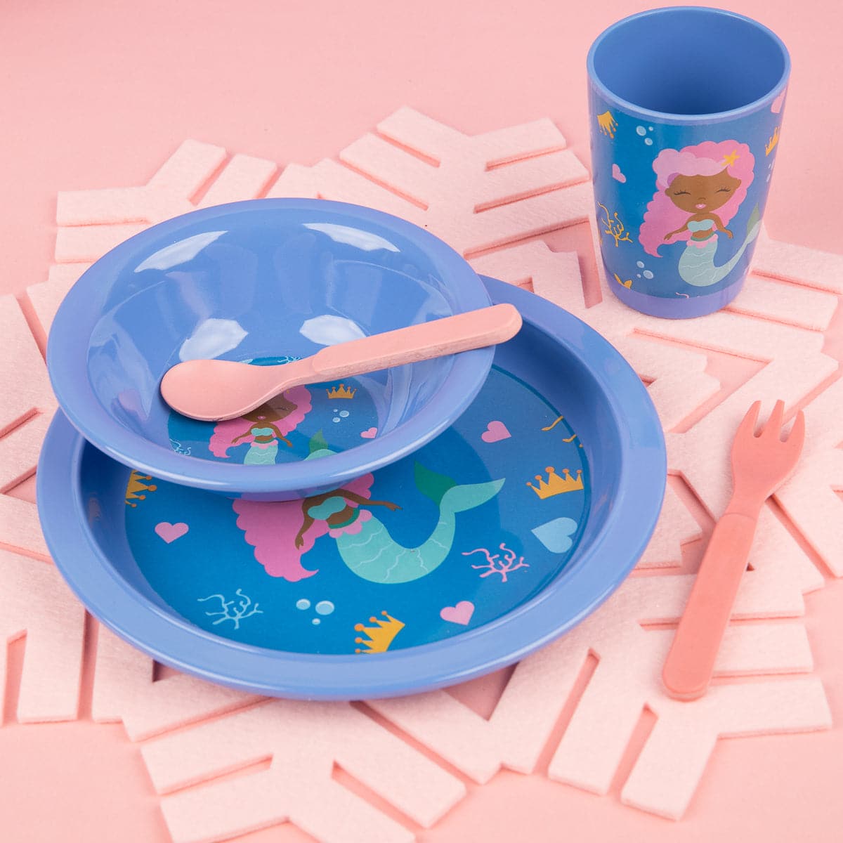 Melanin Mermaid 5-Piece Snack Set - Izzy & Liv