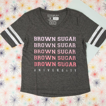 Brown Sugar University Varsity Tee - Izzy & Liv