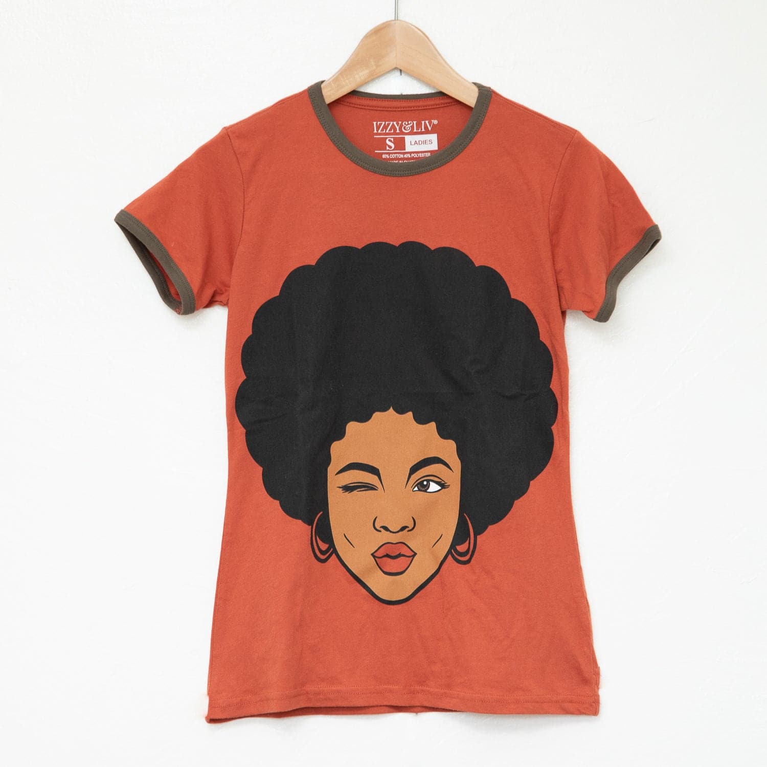 Retro Fro Diva Ringer T-Shirt - Izzy & Liv