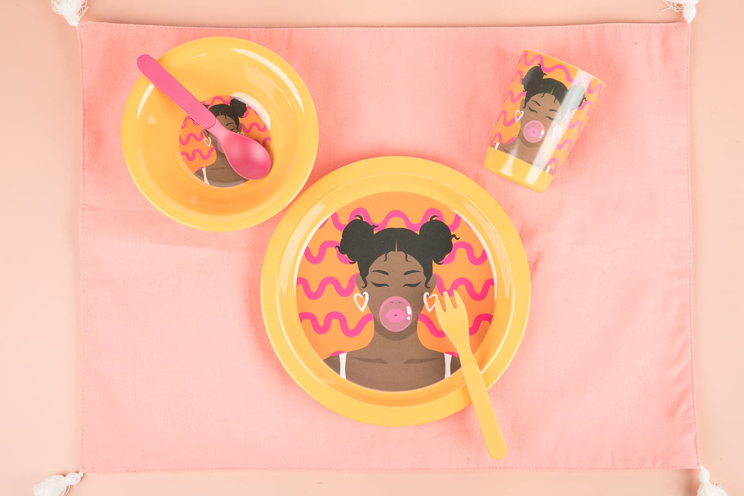 Bubble Gum Poppin' 5-Piece Snack Set - Izzy & Liv