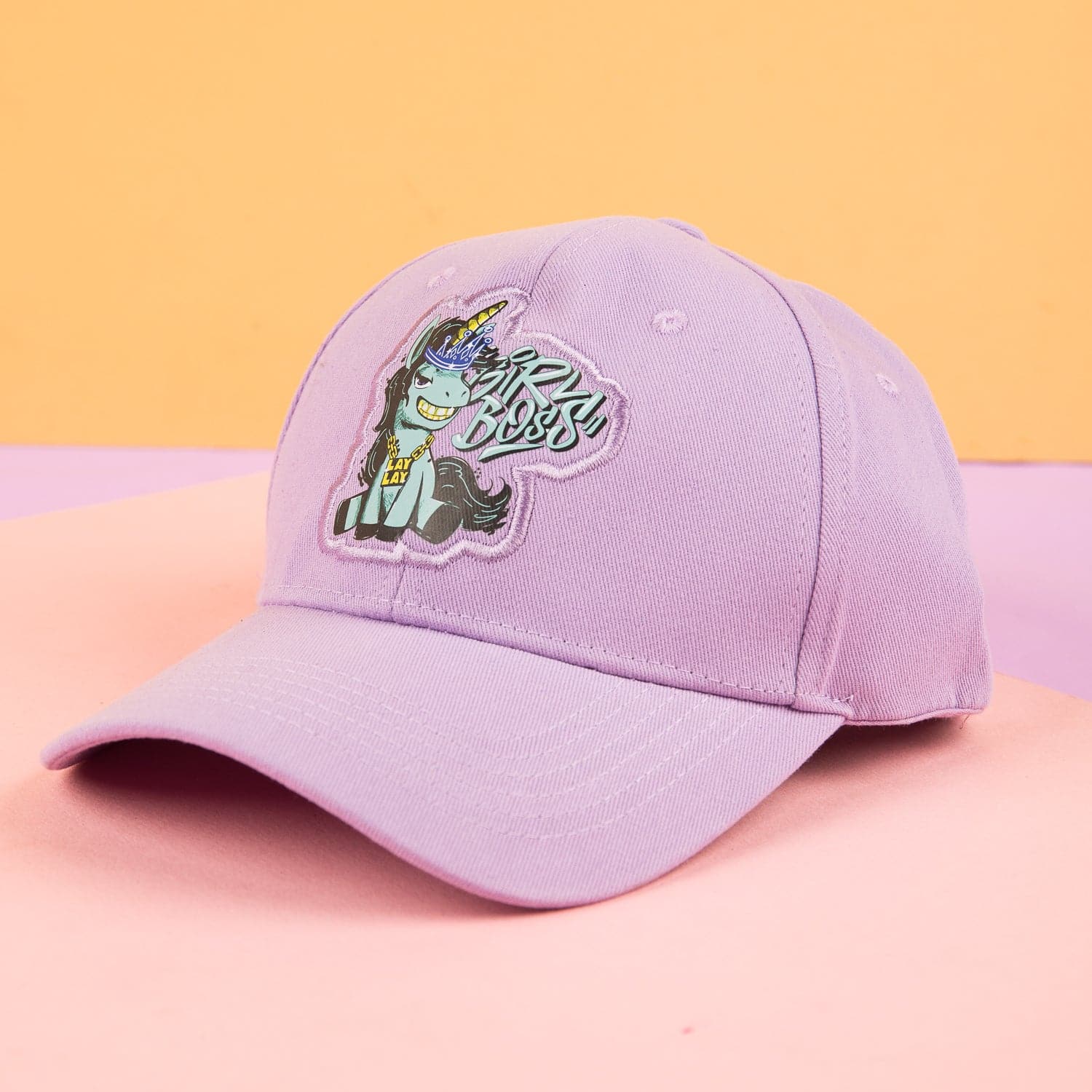 That Girl Lay Lay Girl Boss Unicorn Satin-Lined Baseball Cap - Izzy & Liv