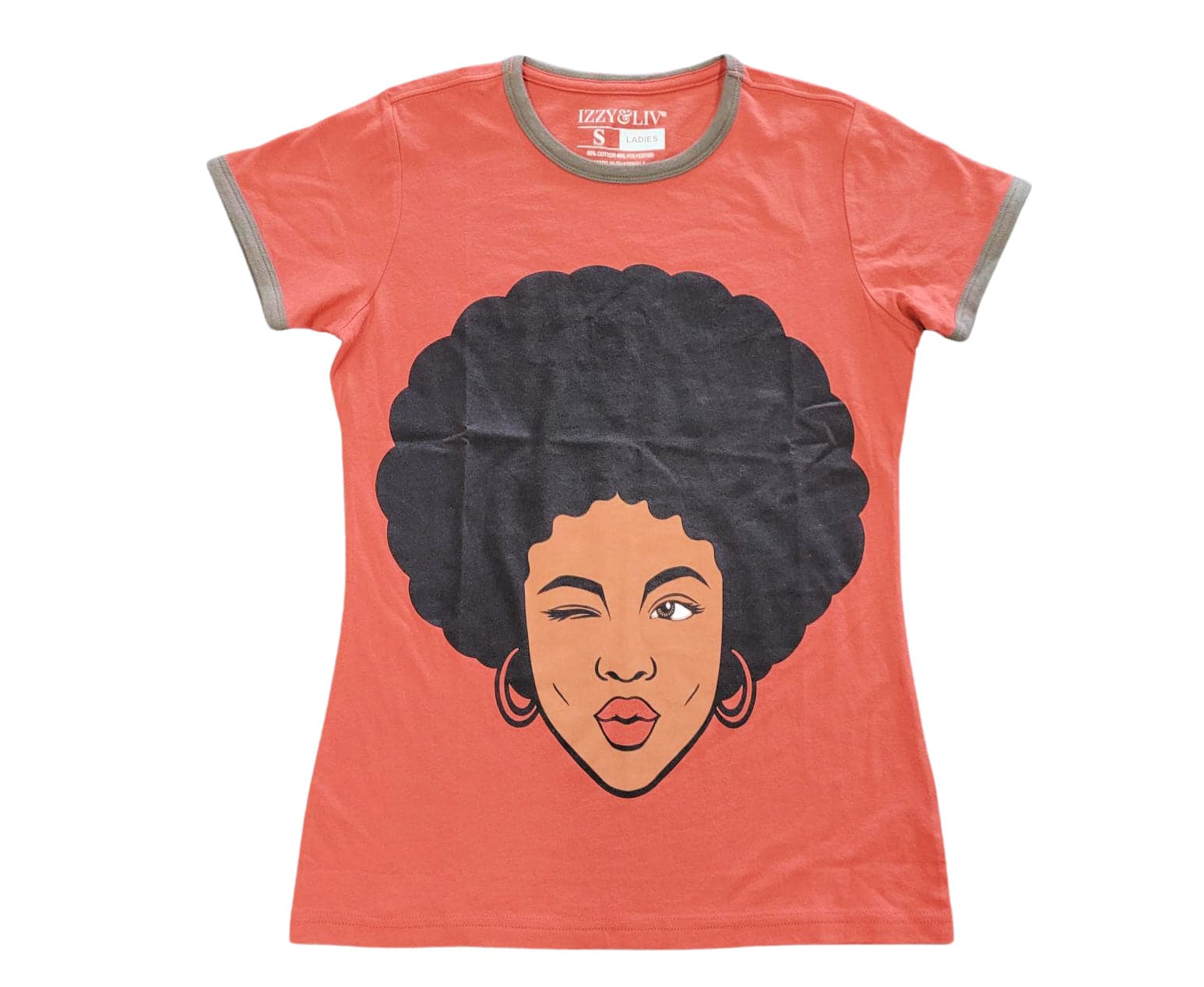 Retro Fro Diva Ringer T-Shirt - Izzy & Liv