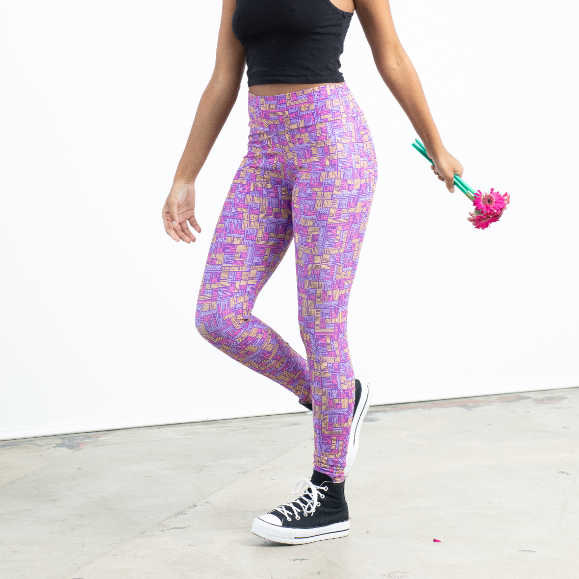 Love Peace Melanin Stretchy Leggings - Izzy & Liv