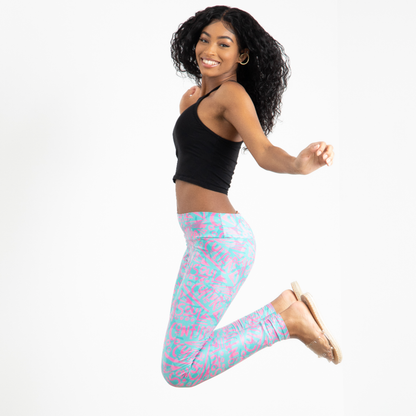 Culture Confidence Soul (Blue) Fly Girl Stretchy Leggings - Izzy & Liv