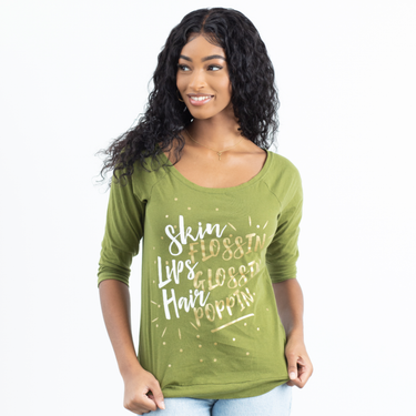 Skin Flossin’ 3/4 Sleeve Raglan & Relaxed Fit Tee