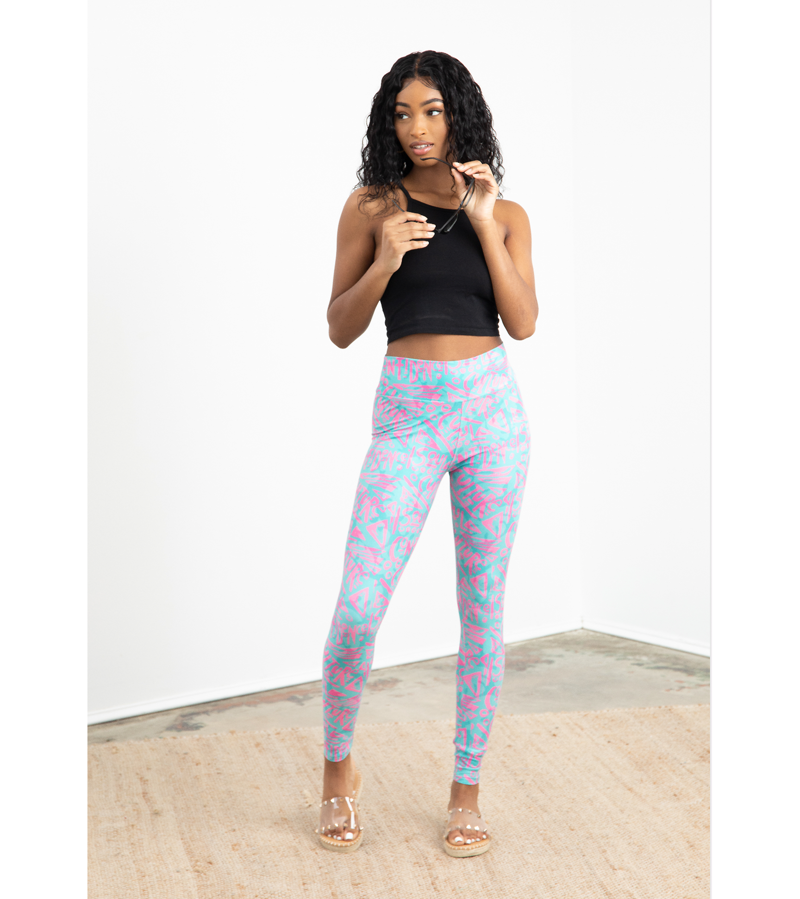 Culture Confidence Soul (Blue) Fly Girl Stretchy Leggings - Izzy & Liv