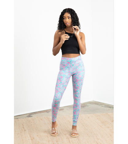 Culture Confidence Soul (Blue) Fly Girl Stretchy Leggings - Izzy & Liv