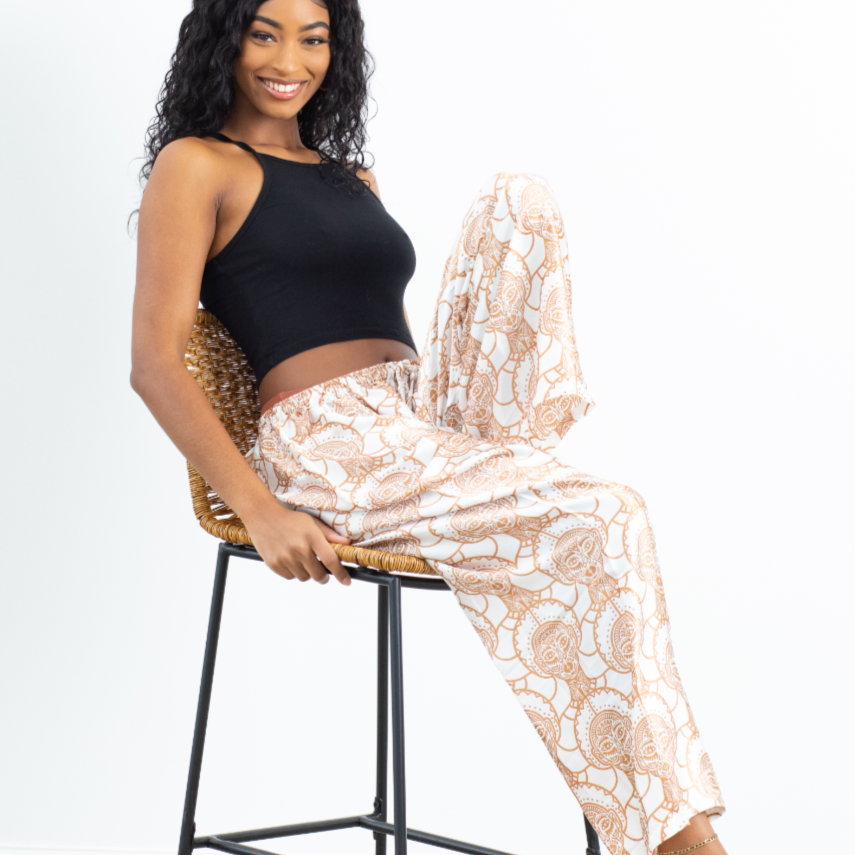 Boho Goddess Satin Pajama Pants - Izzy & Liv