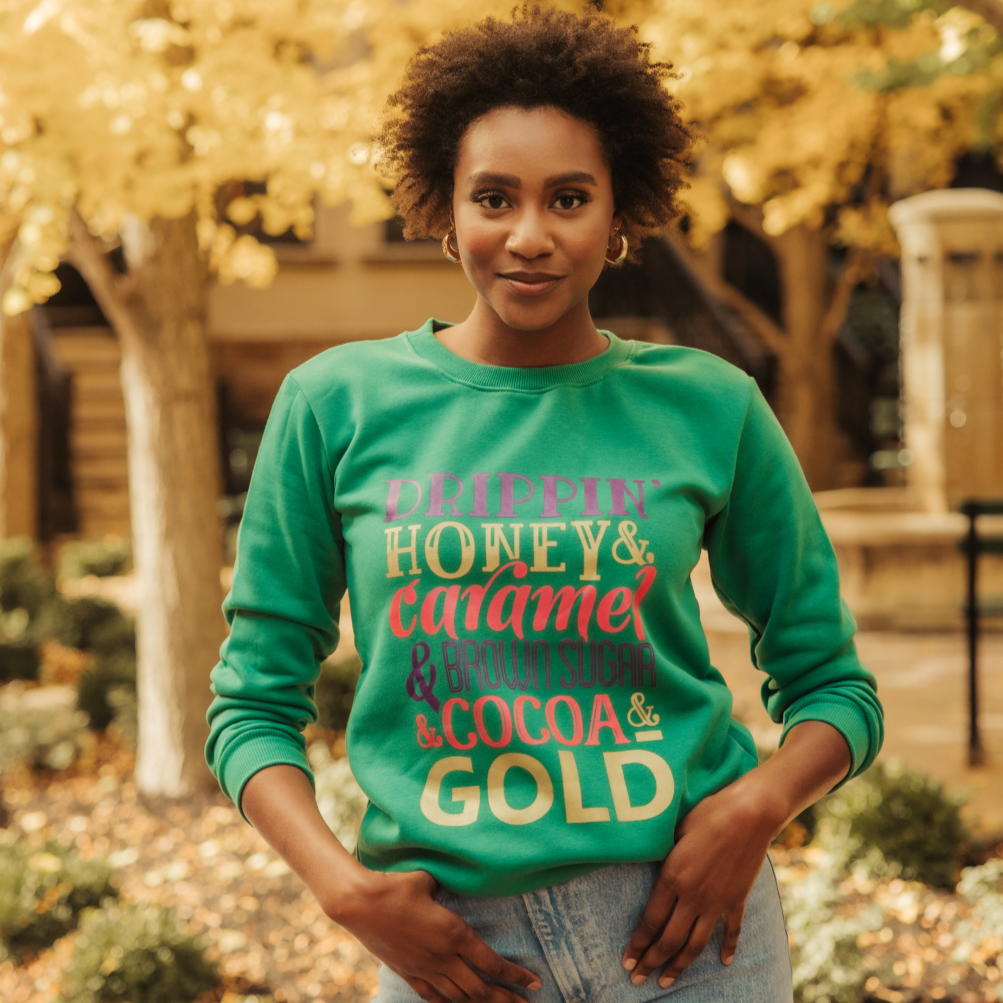 Drippin' Honey Sweatshirt (Green) - Izzy & Liv