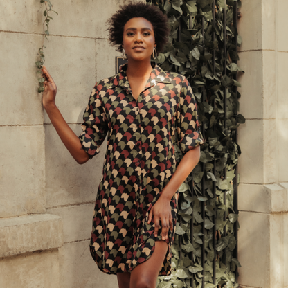 Africa Camo Dreams Shirt Dress - Izzy & Liv