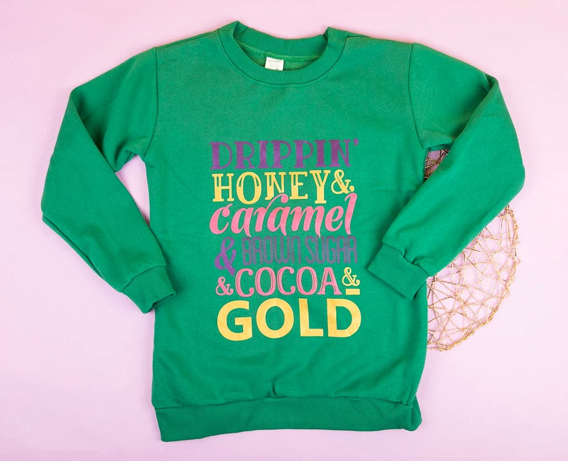 Drippin' Honey Sweatshirt (Green) - Izzy & Liv