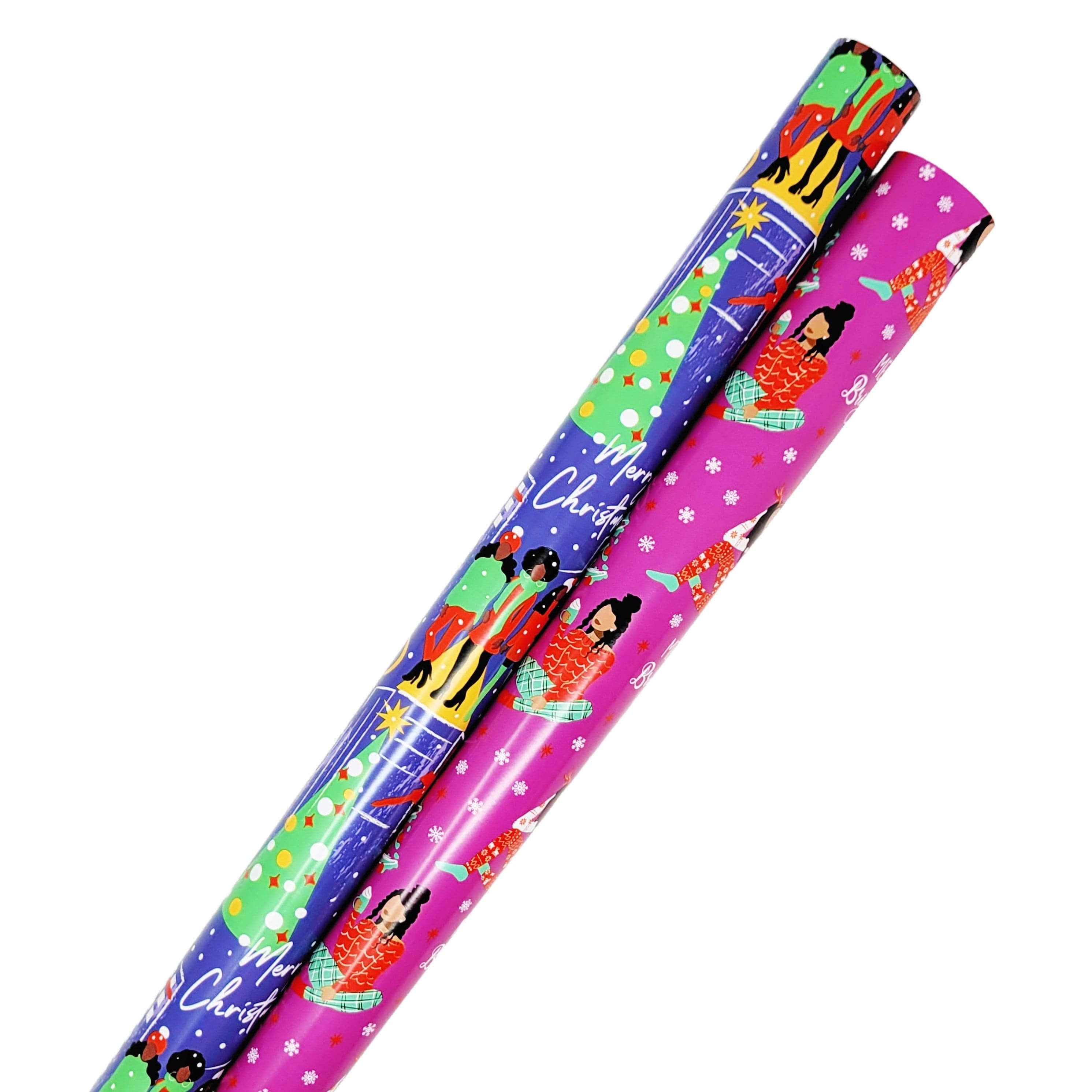 Girlfriends Holiday Gift Wrapping Paper Roll (2-Pack Set) - Izzy & Liv