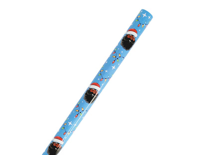 Black Santa Love Gift Wrapping Paper Roll - Izzy & Liv