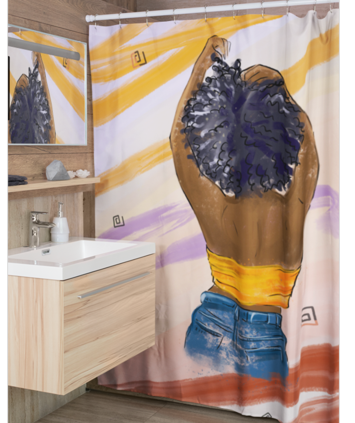 Confident Goddess Shower Curtain