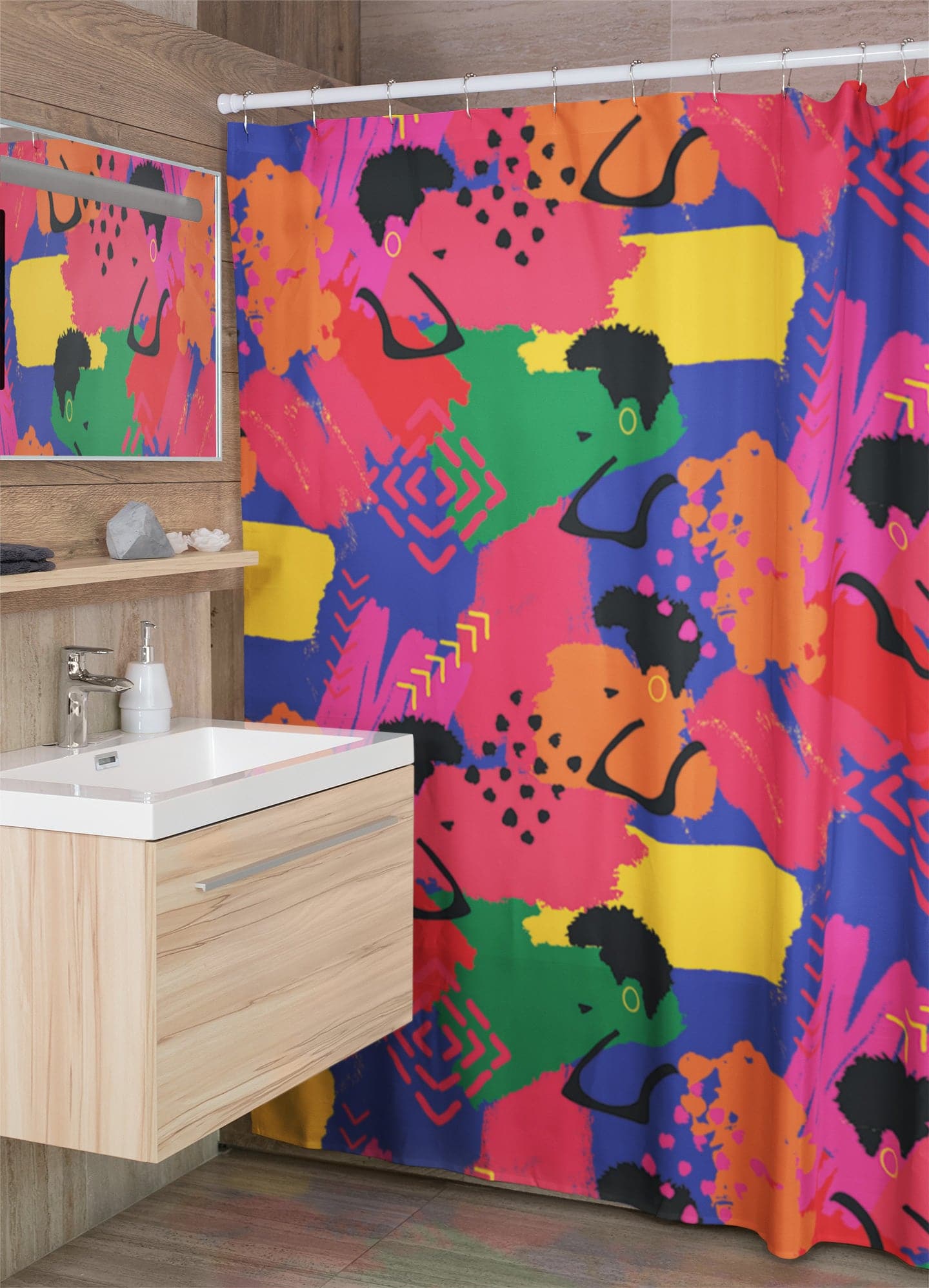 Vibrant Vibes Shower Curtain